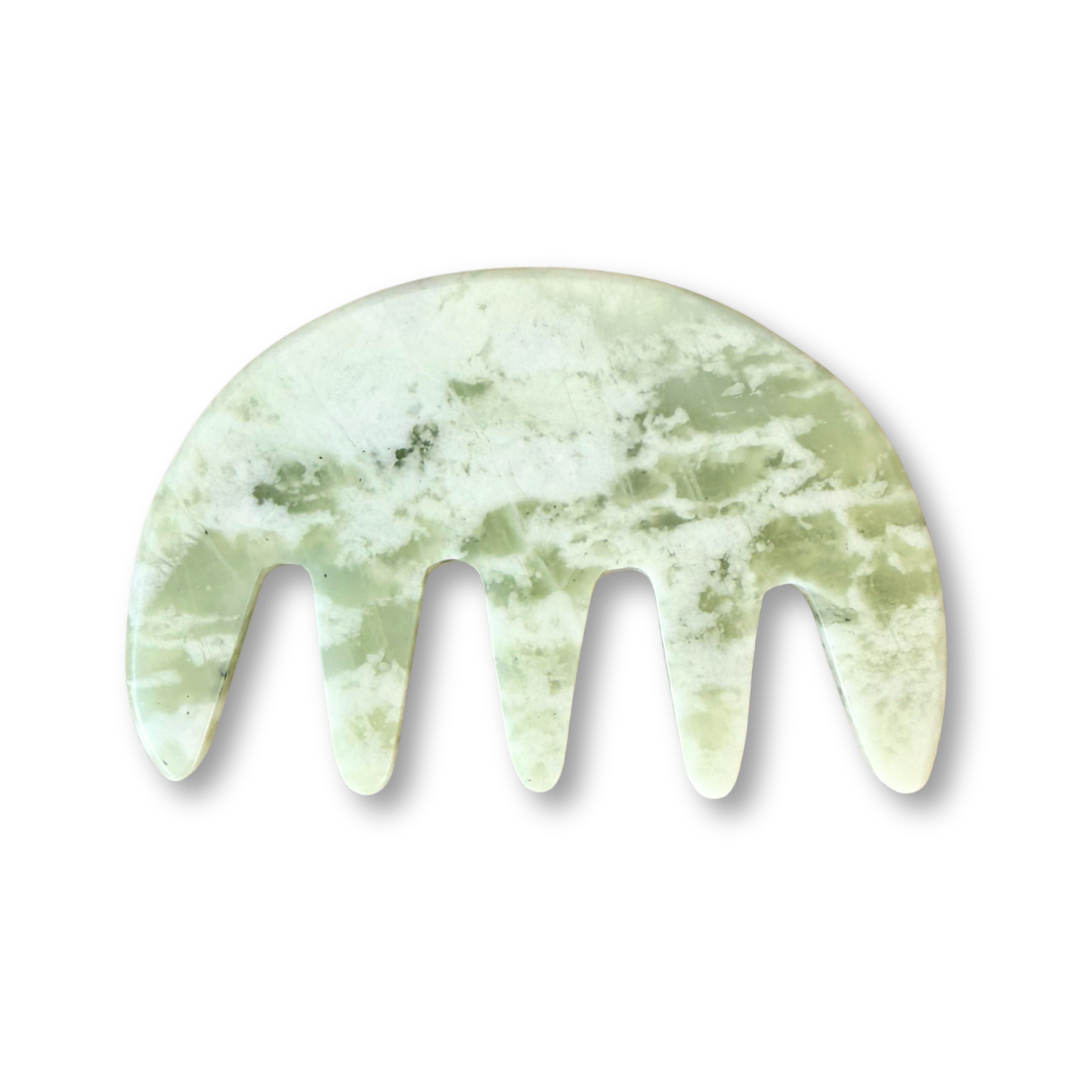 Grüner JADE-Massagekamm