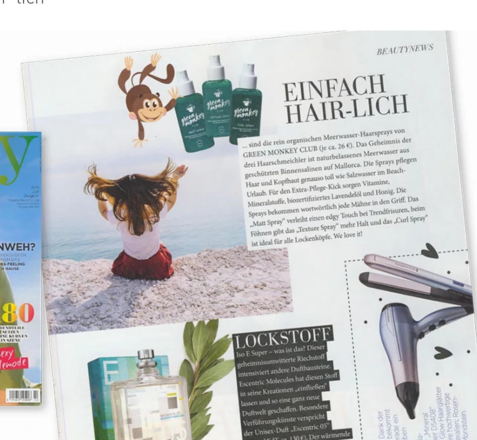 The Curvy Magazine – Green Monkey Club Sea Water Sprays am Meer