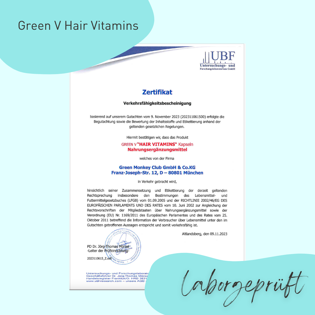 1 Monat Green V Hair Vitamins